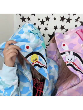 BAPE x Stray Kids Felix Bbokari FULL ZIP HOODIE Fanmade